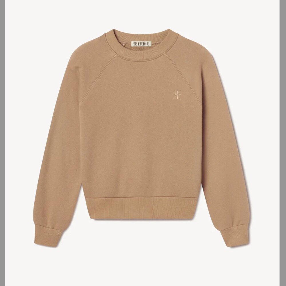 NWT Eterne SHRUNKEN RAGLAN SWEATSHIRT (TAUPE)